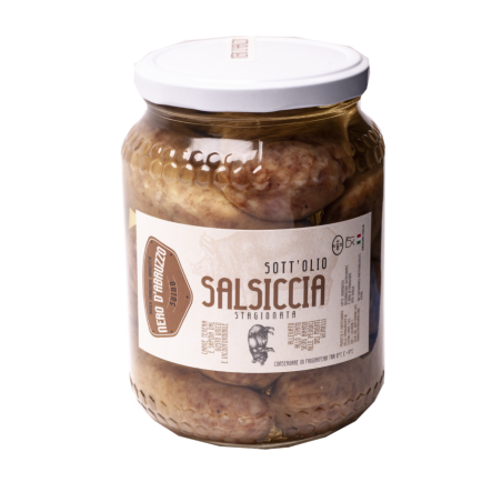 Salsiccia Sott'Olio - Suino Nero D'Abruzzo - 550 gr Barattolo